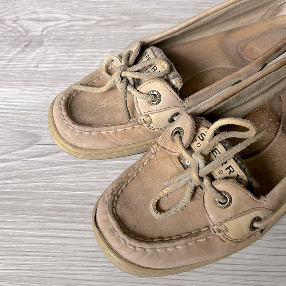 SPERRY angelfish animal print sequin boat shoes size 6.5 - Picture 5 of 13